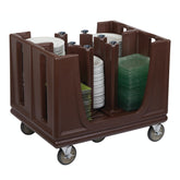 CAMBRO, ADJUSTABLE VERSA DISH CADDY WITH SIX RACKS- DARK BROWN - Mabrook Hotel Supplies